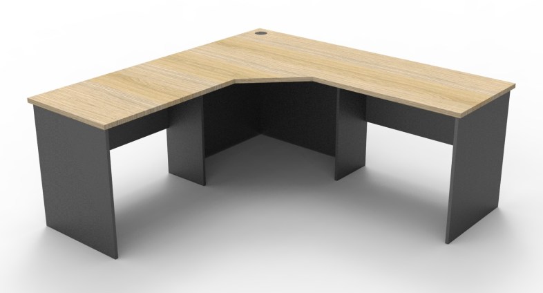 Natural Oak Top - Ironstone Base